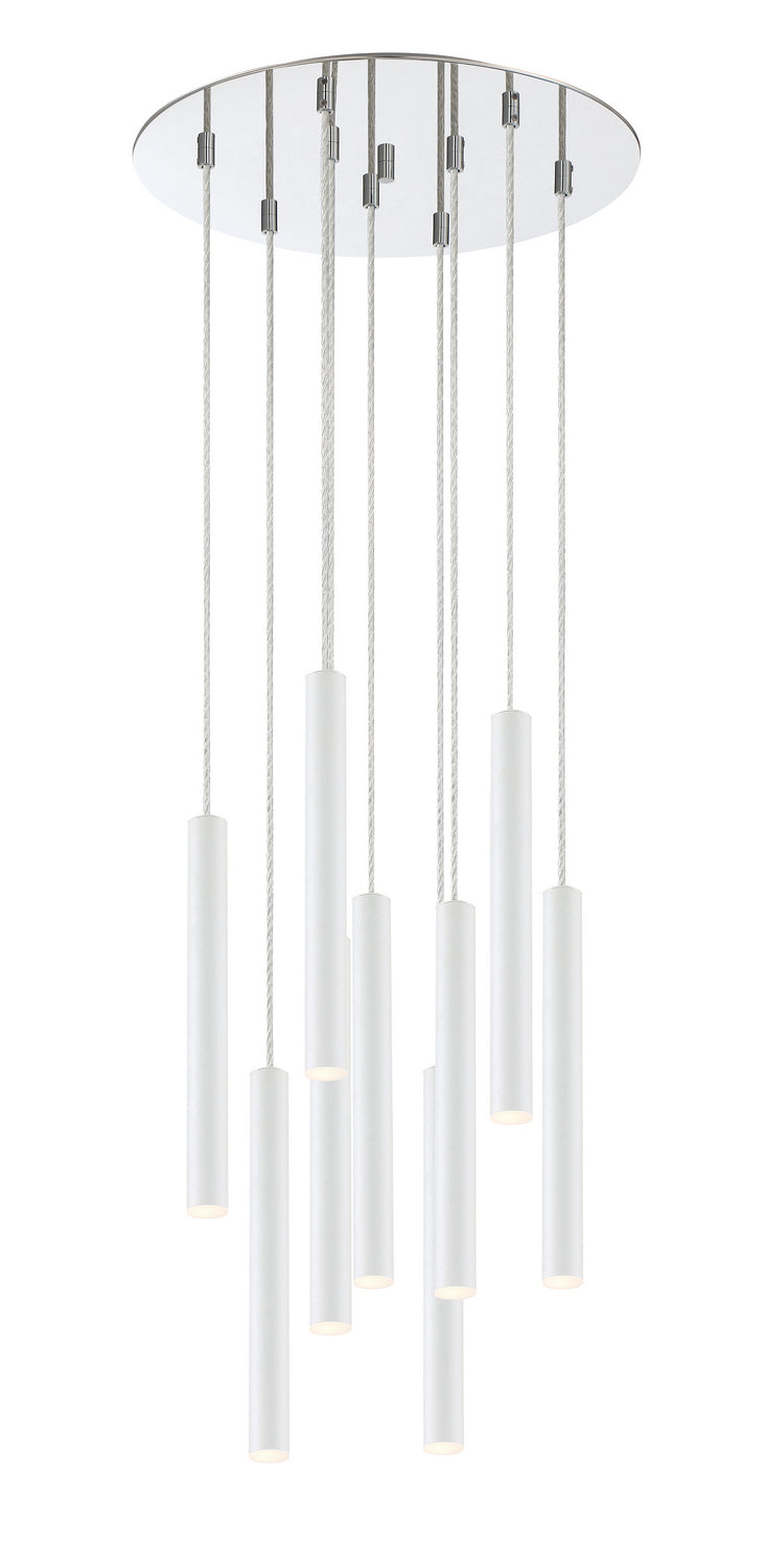 Z-Lite 917MP12-WH-LED-9RCH LED Chandelier, Chrome