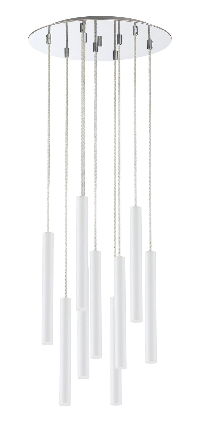 Z-Lite 917MP12-WH-LED-9RCH LED Chandelier, Chrome