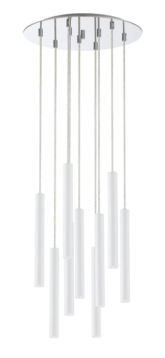 Z-Lite 917MP12-WH-LED-9RCH LED Chandelier, Chrome
