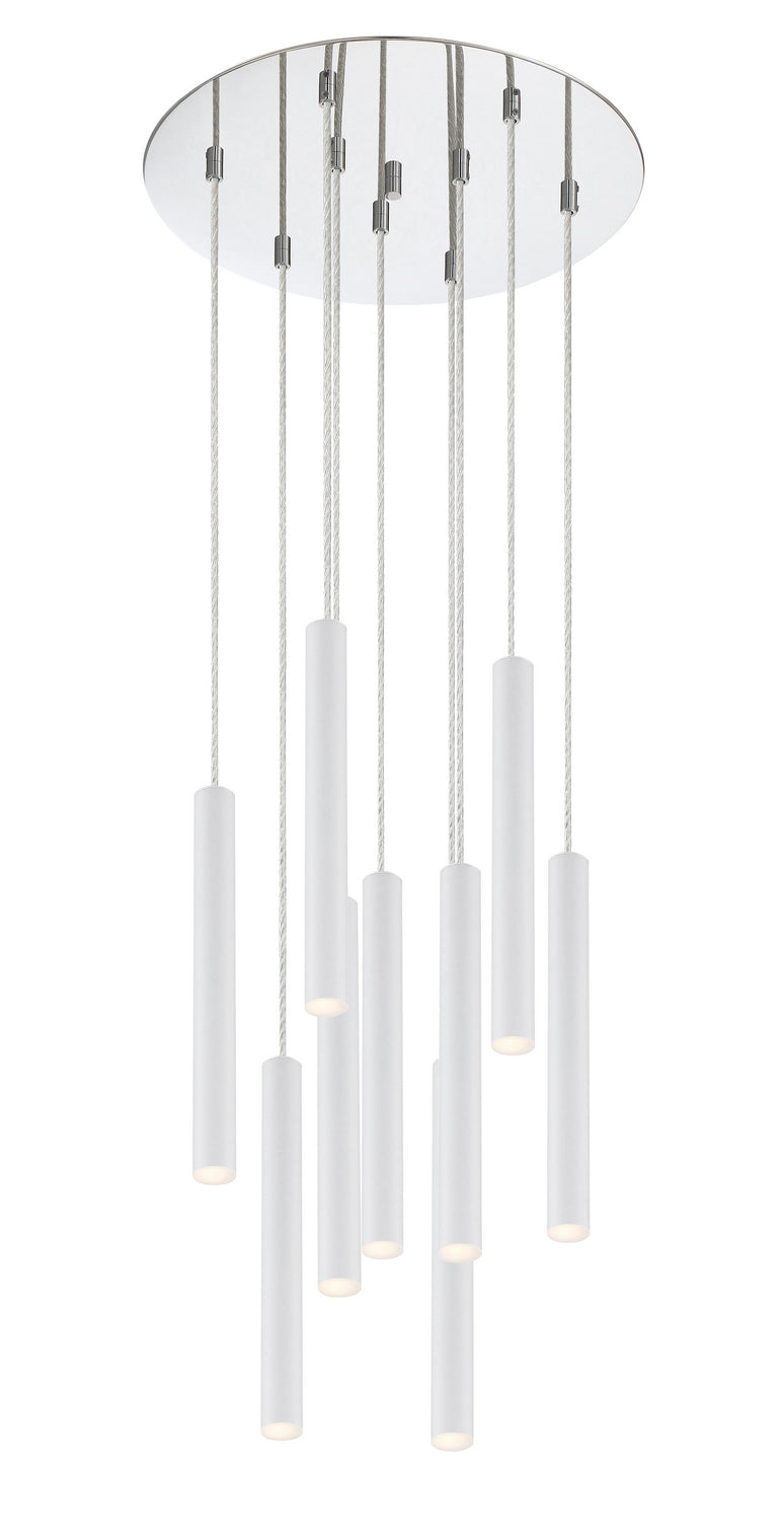 Z-Lite 917MP12-WH-LED-9RCH LED Chandelier, Chrome