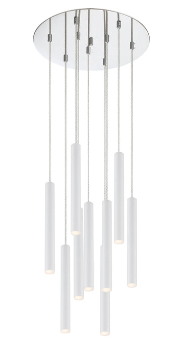 Z-Lite 917MP12-WH-LED-9RCH LED Chandelier, Chrome