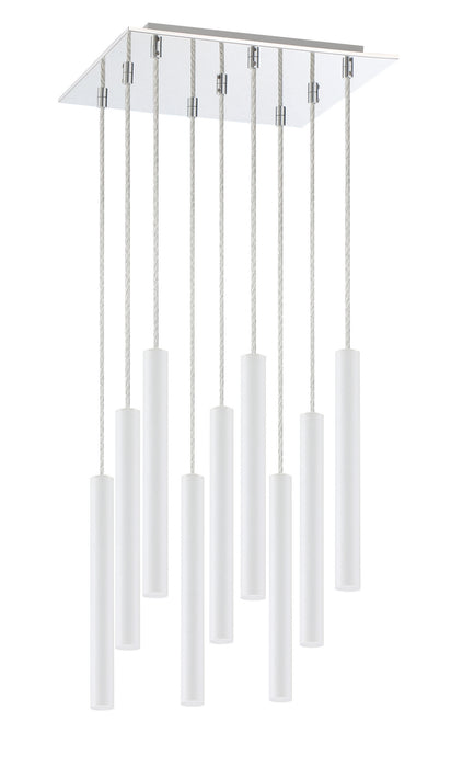 Z-Lite 917MP12-WH-LED-9SCH LED Chandelier, Chrome