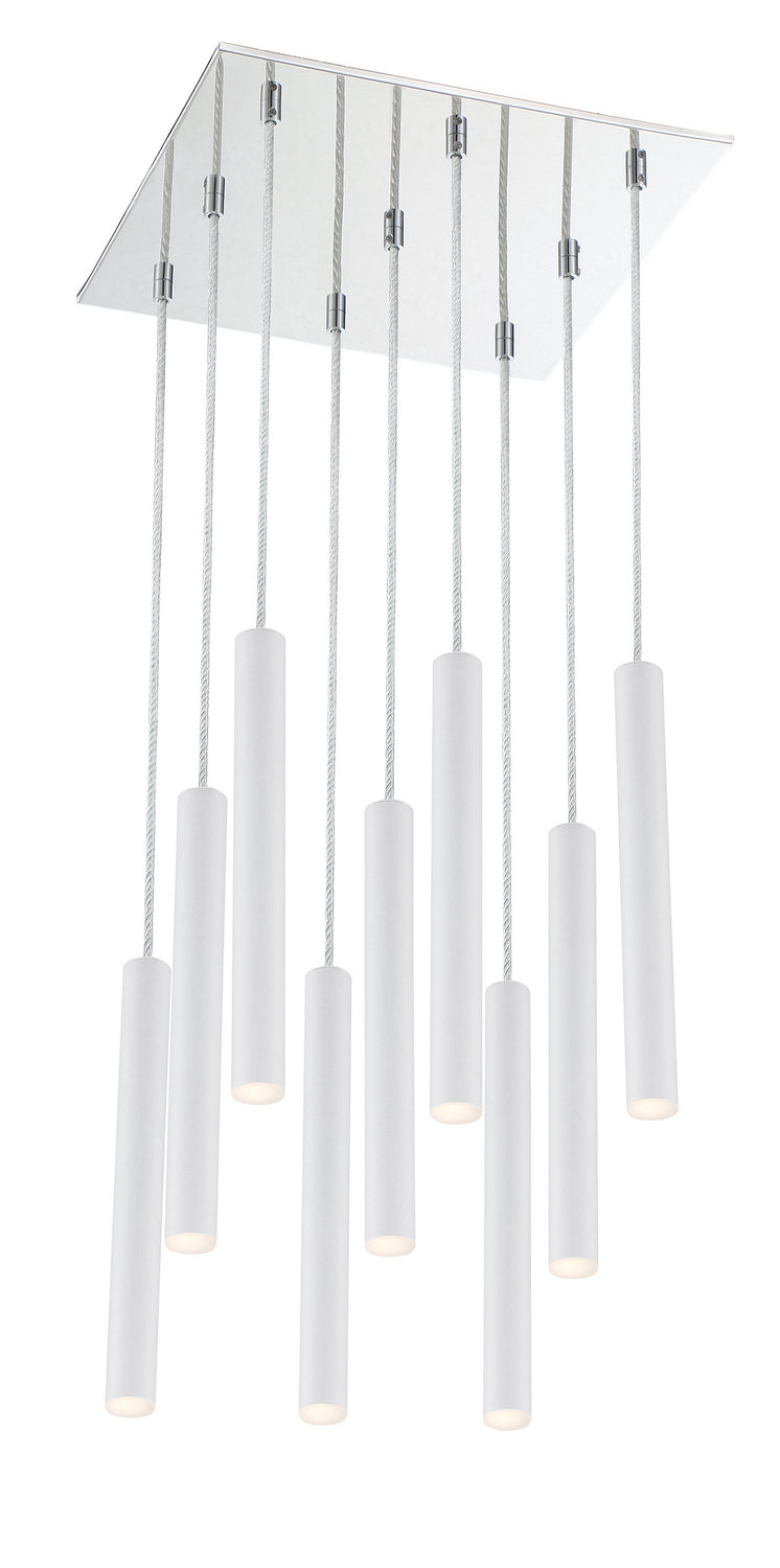 Z-Lite 917MP12-WH-LED-9SCH LED Chandelier, Chrome