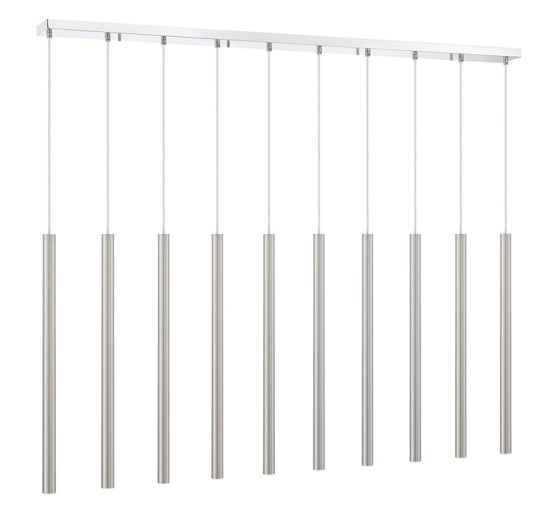 Z-Lite 917MP24-BN-LED-10LCH LED Linear Chandelier, Chrome