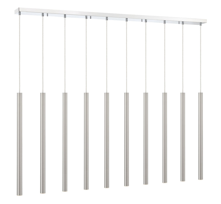 Z-Lite 917MP24-BN-LED-10LCH LED Linear Chandelier, Chrome