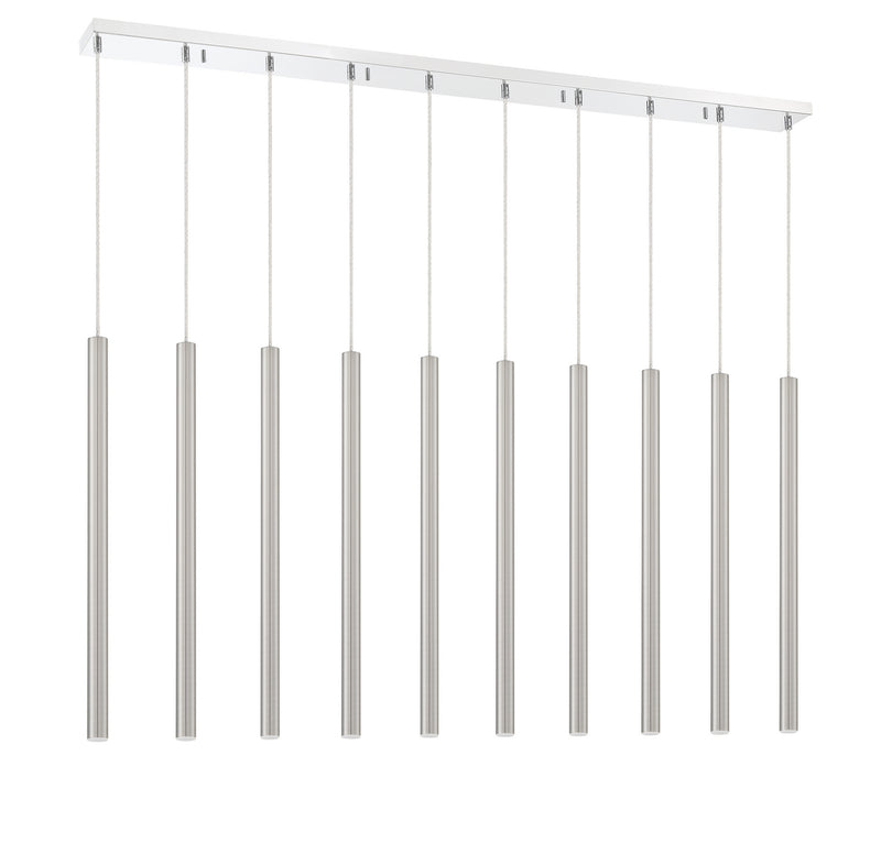 Z-Lite 917MP24-BN-LED-10LCH LED Linear Chandelier, Chrome