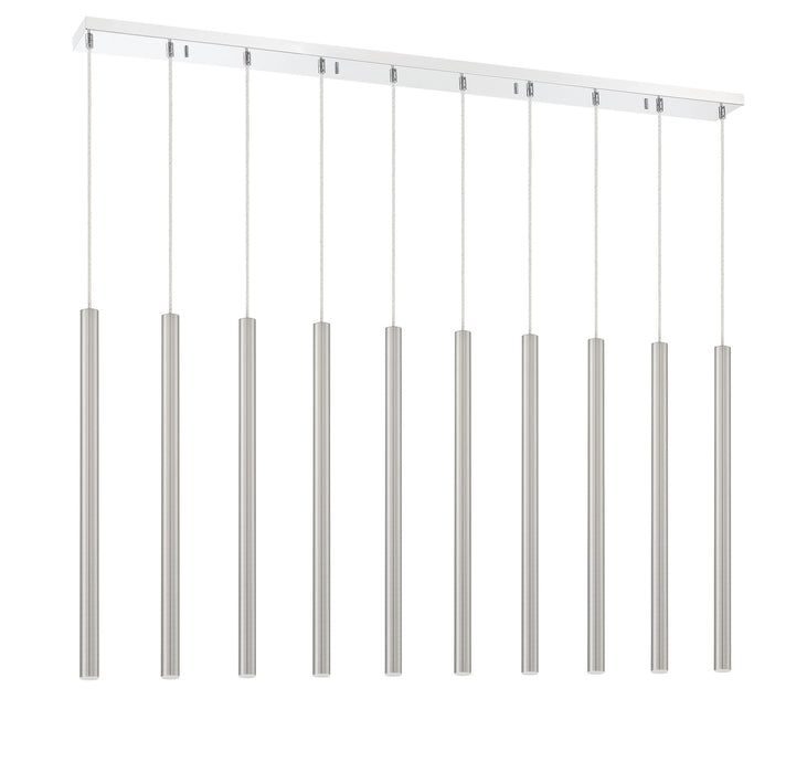 Z-Lite 917MP24-BN-LED-10LCH LED Linear Chandelier, Chrome