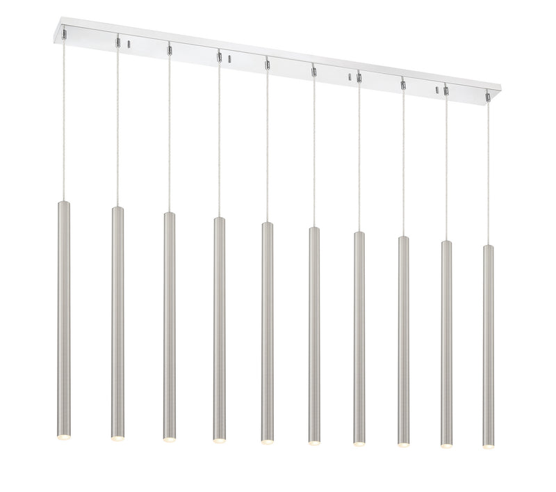 Z-Lite 917MP24-BN-LED-10LCH LED Linear Chandelier, Chrome