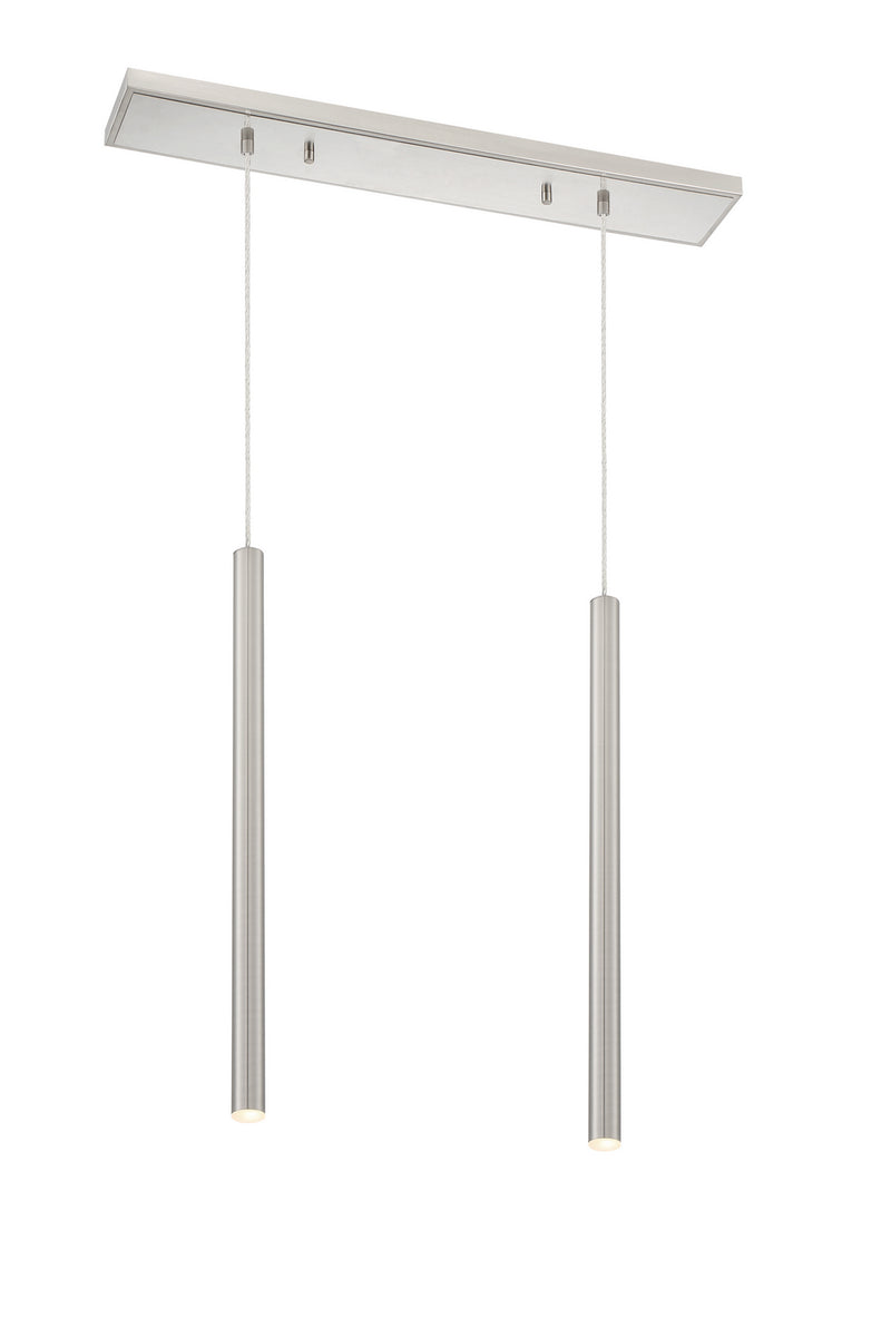 Z-Lite 917MP24-BN-LED-2LBN LED Linear Chandelier, Brushed Nickel