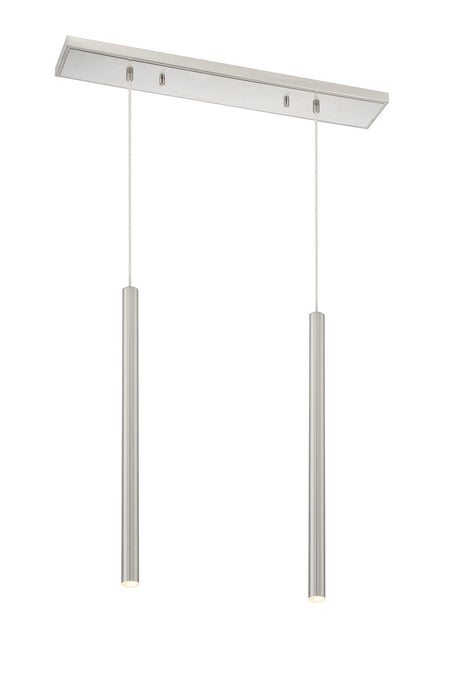 Z-Lite 917MP24-BN-LED-2LBN LED Linear Chandelier, Brushed Nickel