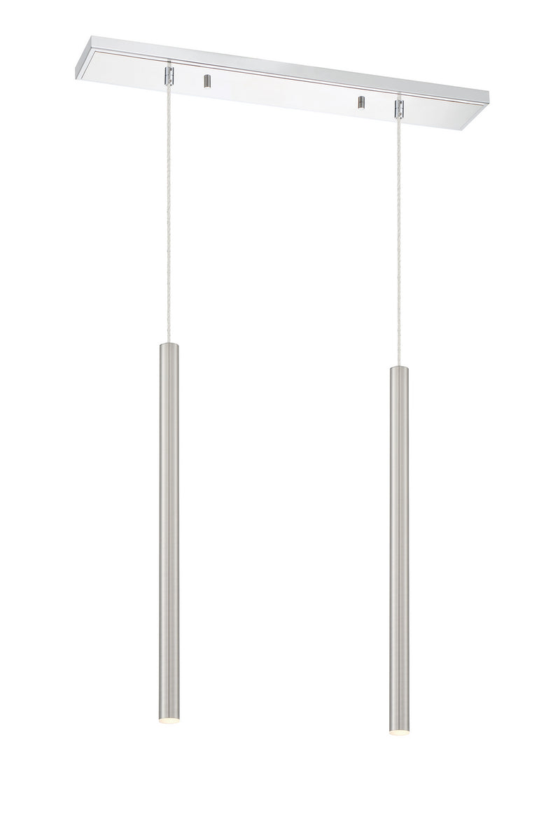 Z-Lite 917MP24-BN-LED-2LCH LED Linear Chandelier, Chrome