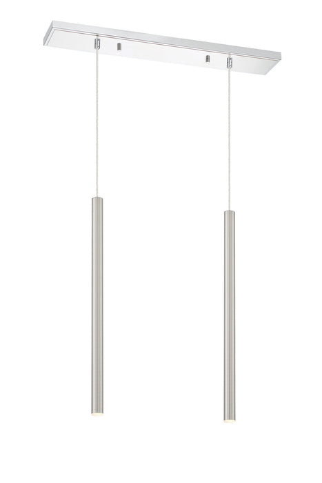 Z-Lite 917MP24-BN-LED-2LCH LED Linear Chandelier, Chrome