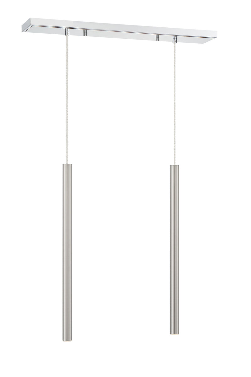 Z-Lite 917MP24-BN-LED-2LCH LED Linear Chandelier, Chrome