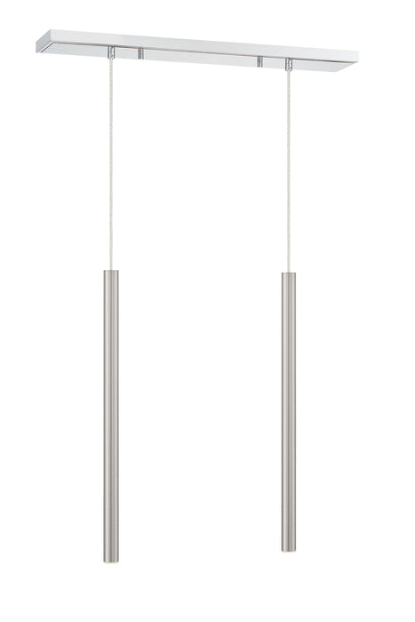 Z-Lite 917MP24-BN-LED-2LCH LED Linear Chandelier, Chrome