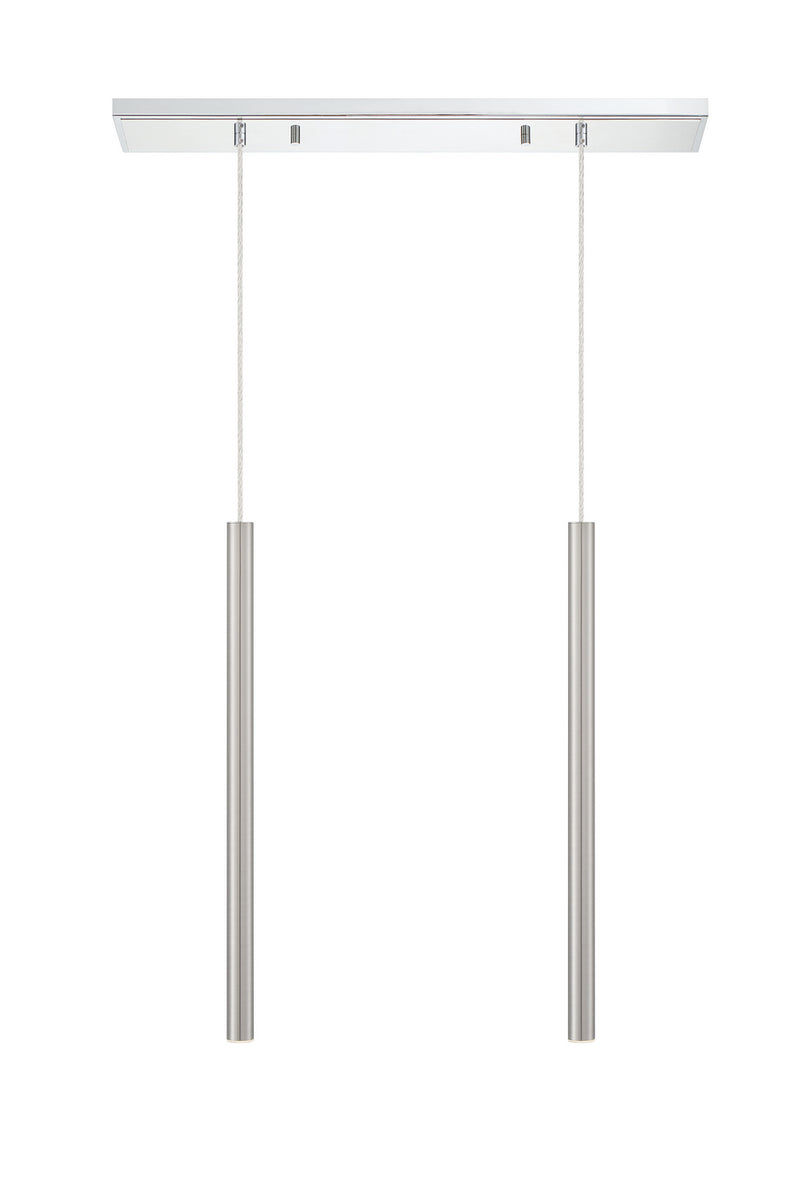 Z-Lite 917MP24-BN-LED-2LCH LED Linear Chandelier, Chrome