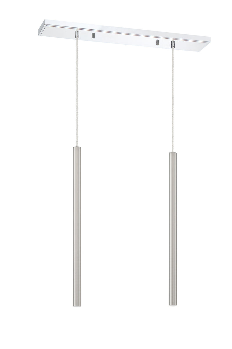 Z-Lite 917MP24-BN-LED-2LCH LED Linear Chandelier, Chrome