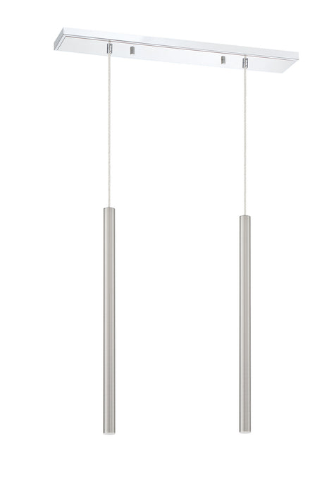 Z-Lite 917MP24-BN-LED-2LCH LED Linear Chandelier, Chrome