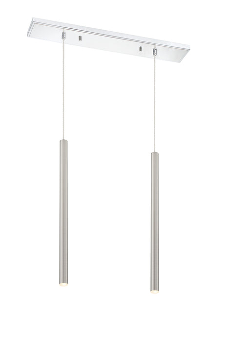 Z-Lite 917MP24-BN-LED-2LCH LED Linear Chandelier, Chrome