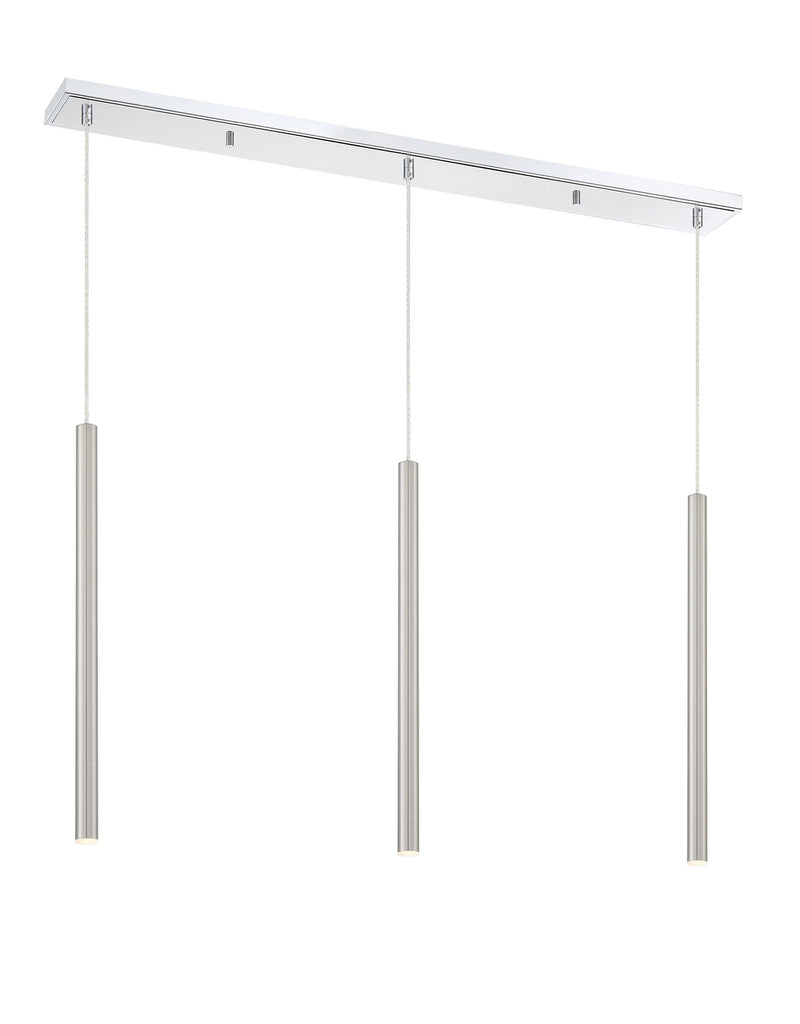 Z-Lite 917MP24-BN-LED-3LCH LED Linear Chandelier, Chrome