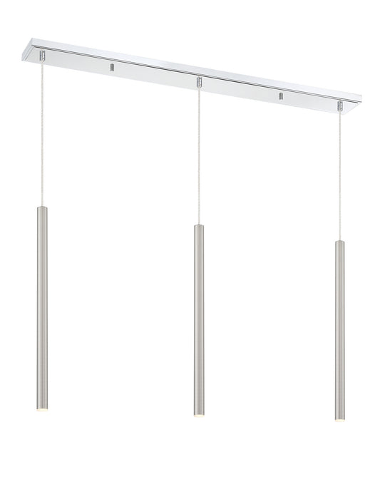 Z-Lite 917MP24-BN-LED-3LCH LED Linear Chandelier, Chrome