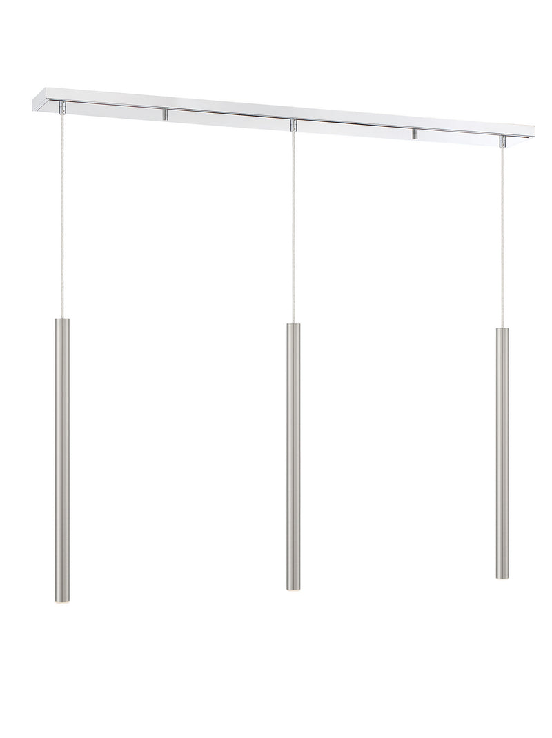 Z-Lite 917MP24-BN-LED-3LCH LED Linear Chandelier, Chrome