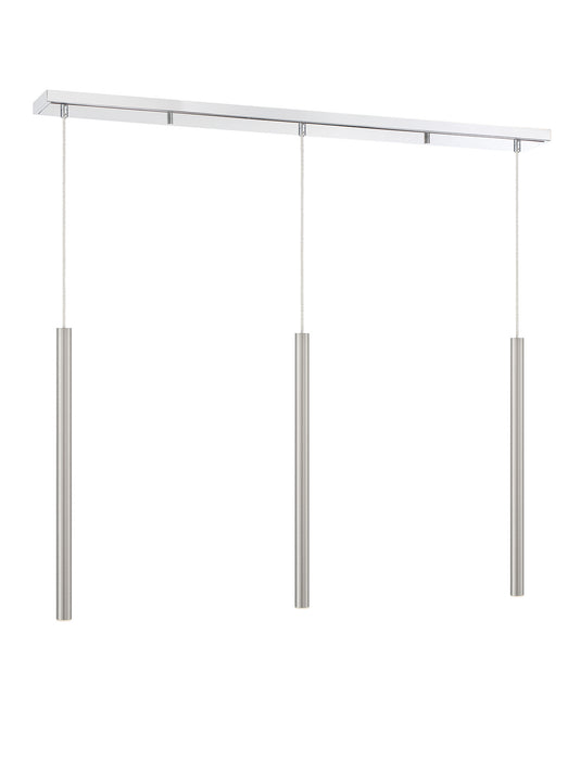 Z-Lite 917MP24-BN-LED-3LCH LED Linear Chandelier, Chrome