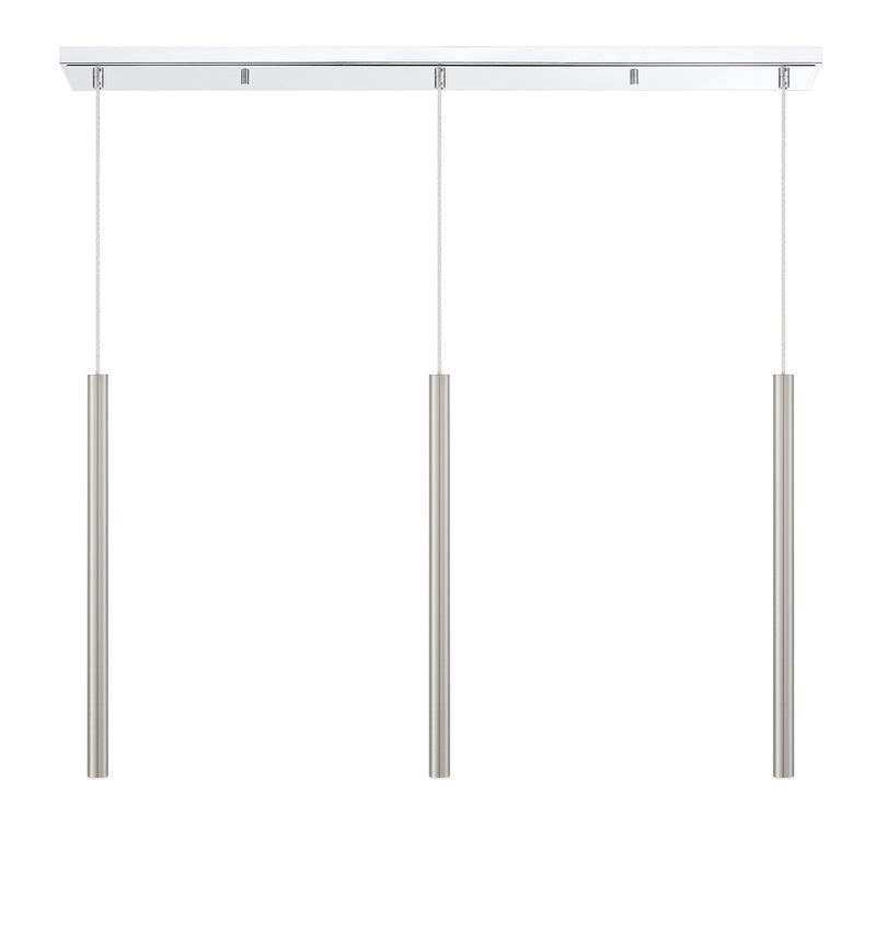 Z-Lite 917MP24-BN-LED-3LCH LED Linear Chandelier, Chrome