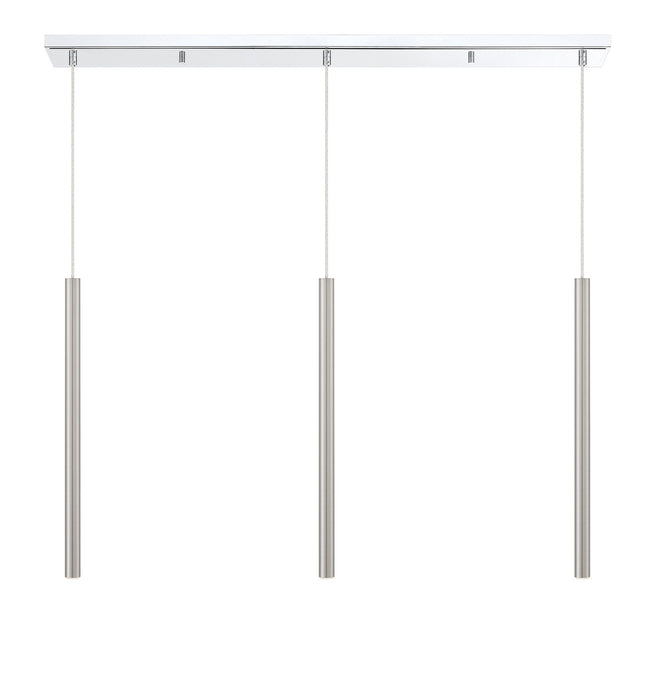 Z-Lite 917MP24-BN-LED-3LCH LED Linear Chandelier, Chrome