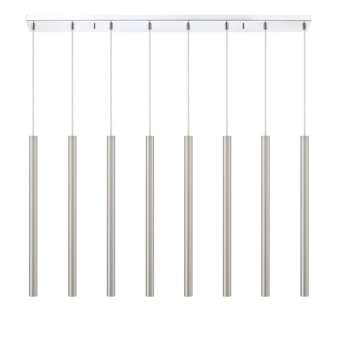 Z-Lite 917MP24-BN-LED-8LCH LED Linear Chandelier, Chrome