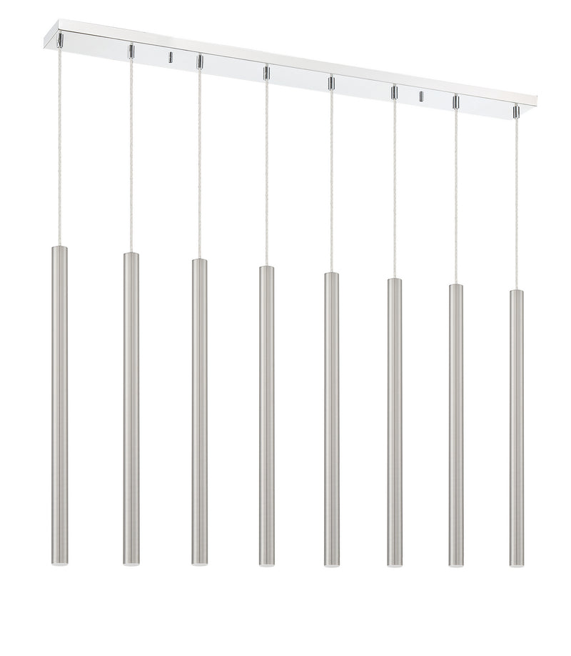 Z-Lite 917MP24-BN-LED-8LCH LED Linear Chandelier, Chrome