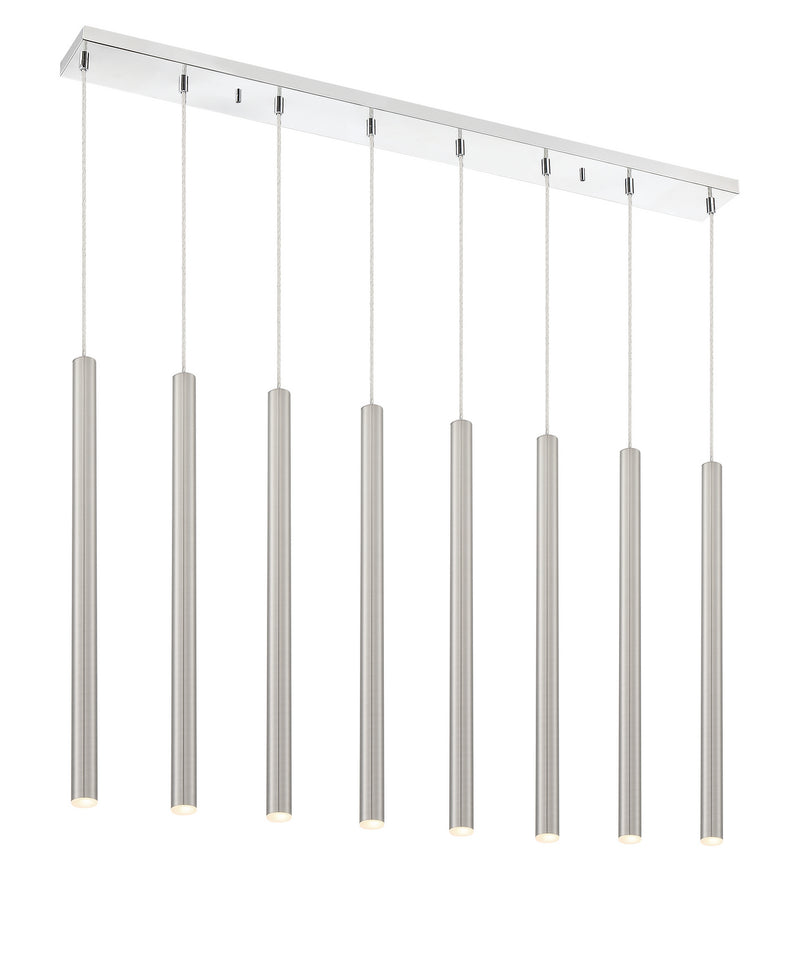 Z-Lite 917MP24-BN-LED-8LCH LED Linear Chandelier, Chrome