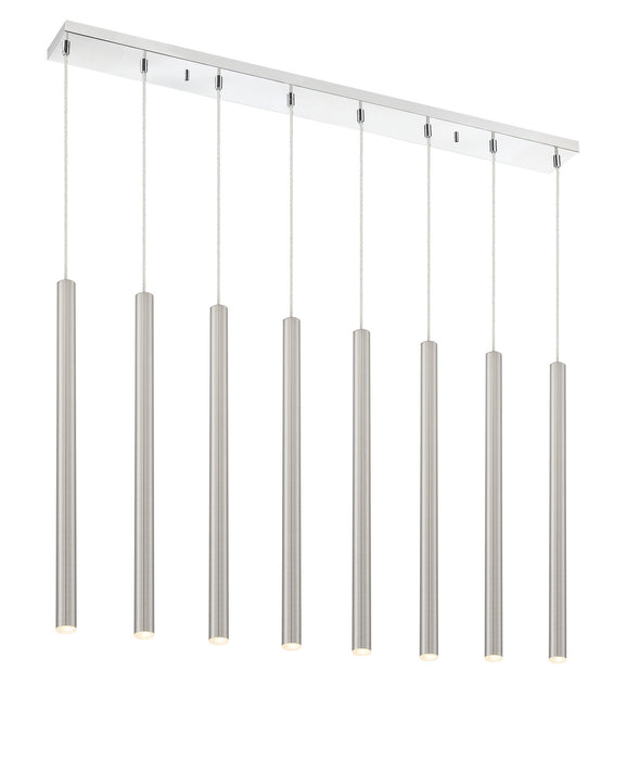 Z-Lite 917MP24-BN-LED-8LCH LED Linear Chandelier, Chrome