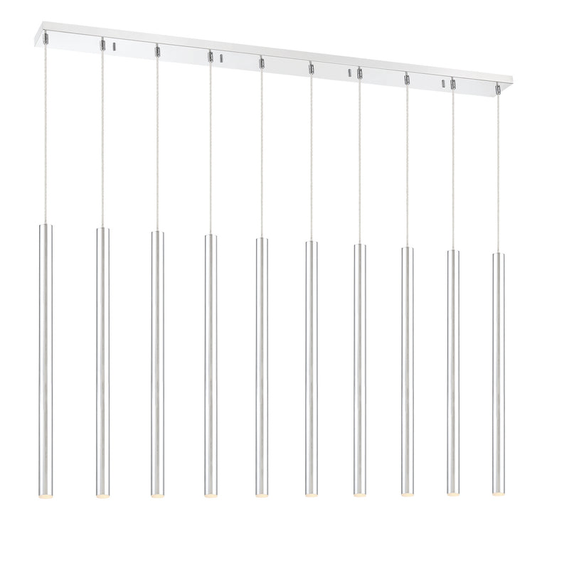 Z-Lite 917MP24-CH-LED-10LCH LED Linear Chandelier, Chrome