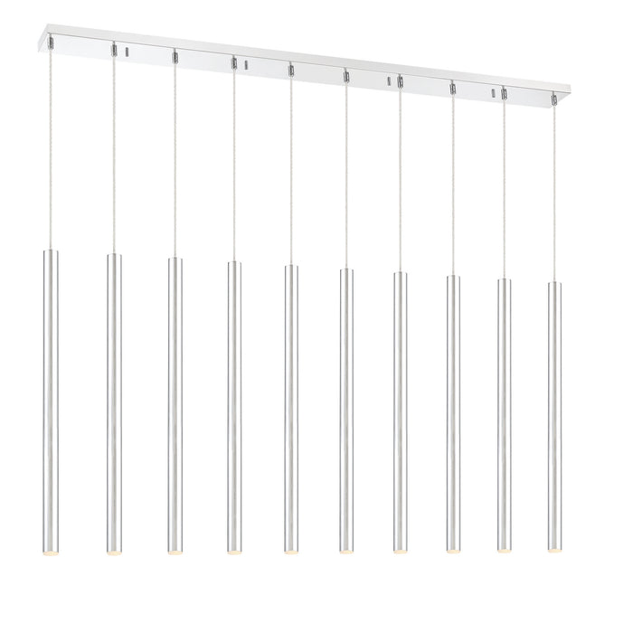 Z-Lite 917MP24-CH-LED-10LCH LED Linear Chandelier, Chrome