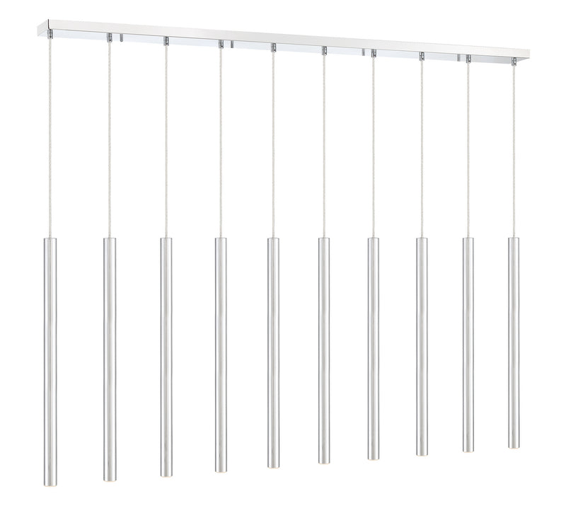 Z-Lite 917MP24-CH-LED-10LCH LED Linear Chandelier, Chrome