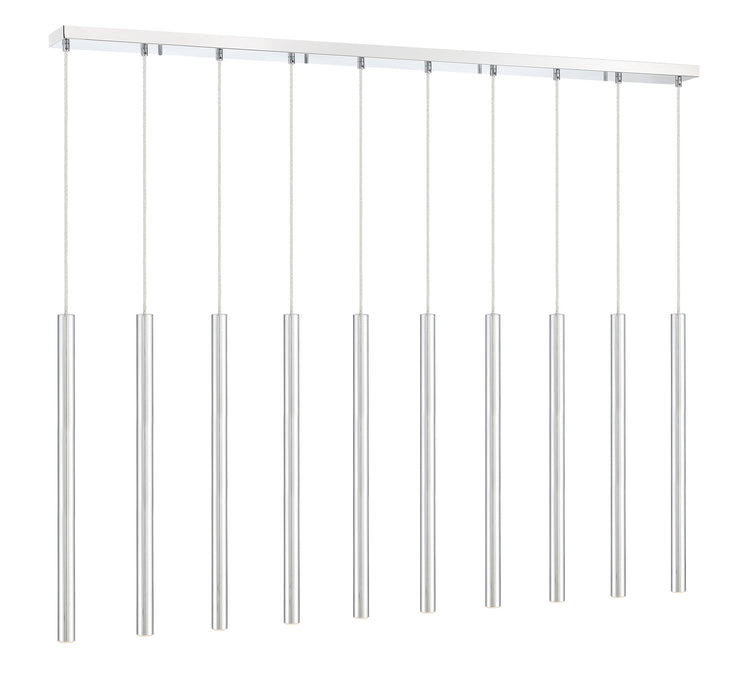 Z-Lite 917MP24-CH-LED-10LCH LED Linear Chandelier, Chrome