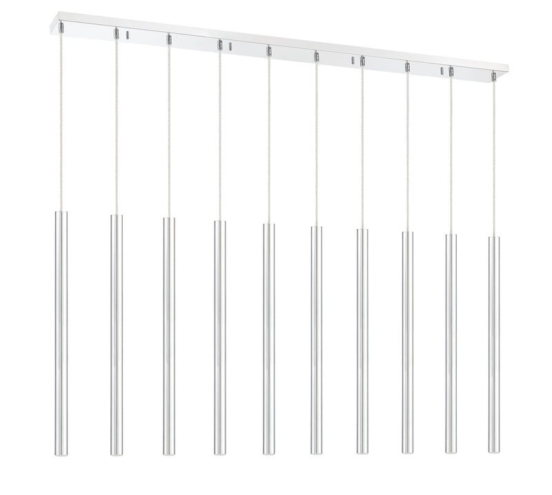 Z-Lite 917MP24-CH-LED-10LCH LED Linear Chandelier, Chrome