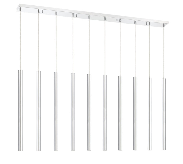 Z-Lite 917MP24-CH-LED-10LCH LED Linear Chandelier, Chrome