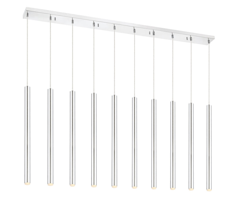 Z-Lite 917MP24-CH-LED-10LCH LED Linear Chandelier, Chrome