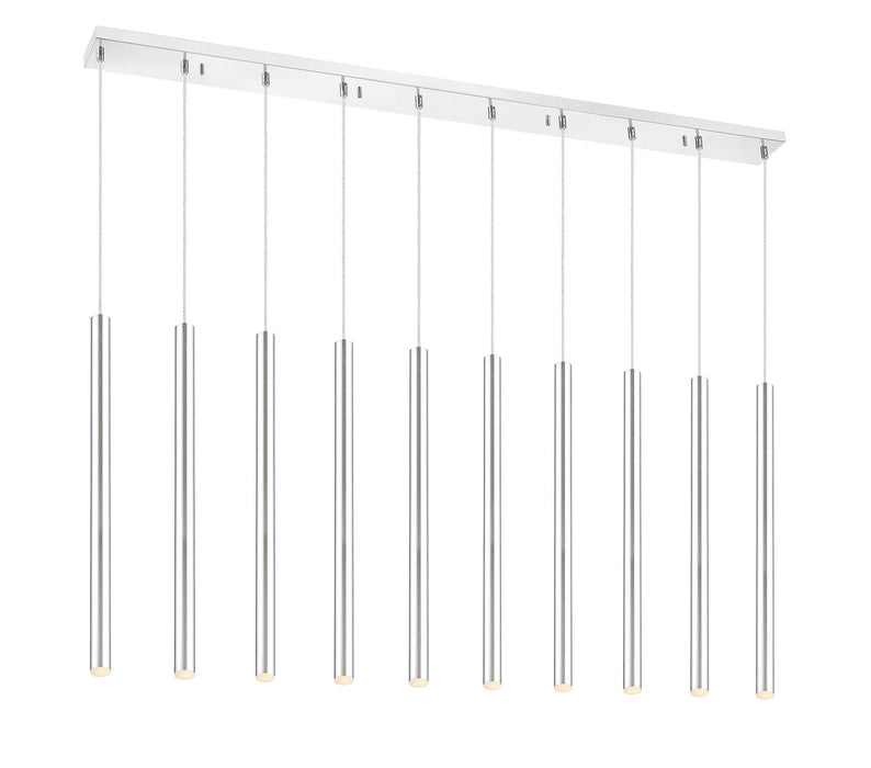 Z-Lite 917MP24-CH-LED-10LCH LED Linear Chandelier, Chrome
