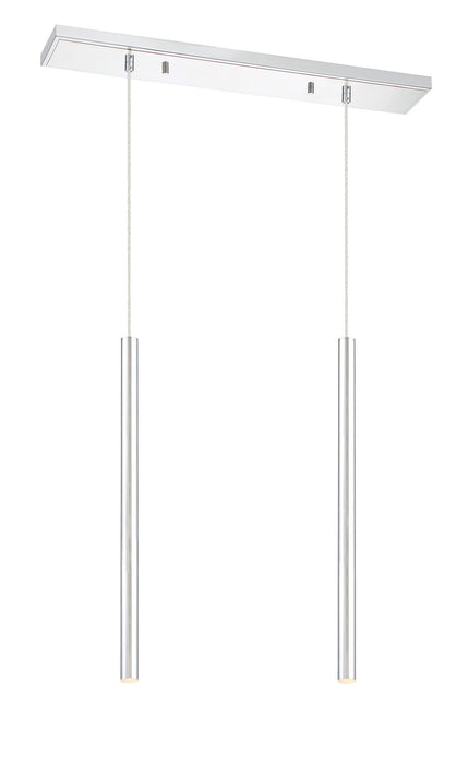 Z-Lite 917MP24-CH-LED-2LCH LED Linear Chandelier, Chrome