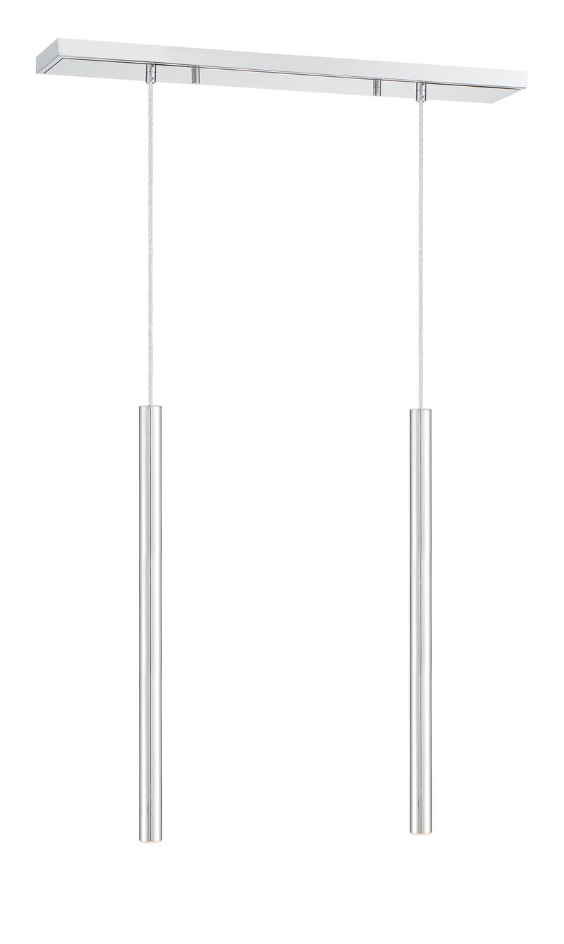 Z-Lite 917MP24-CH-LED-2LCH LED Linear Chandelier, Chrome