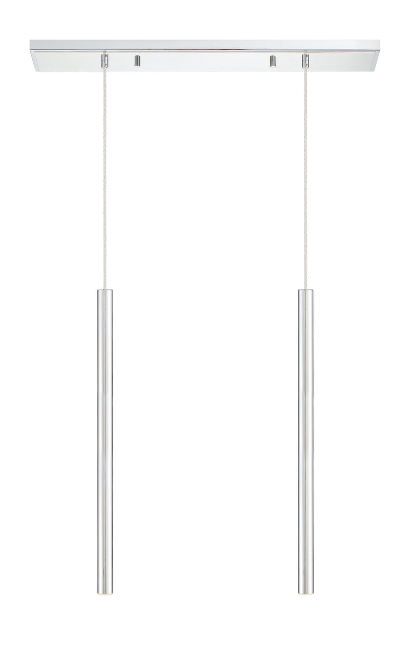 Z-Lite 917MP24-CH-LED-2LCH LED Linear Chandelier, Chrome