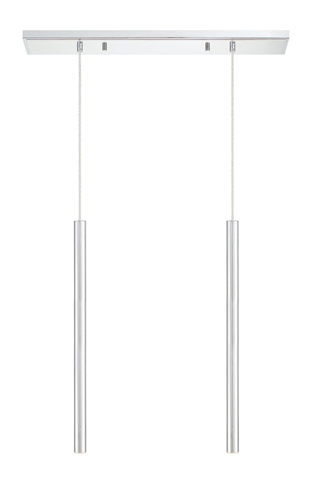 Z-Lite 917MP24-CH-LED-2LCH LED Linear Chandelier, Chrome