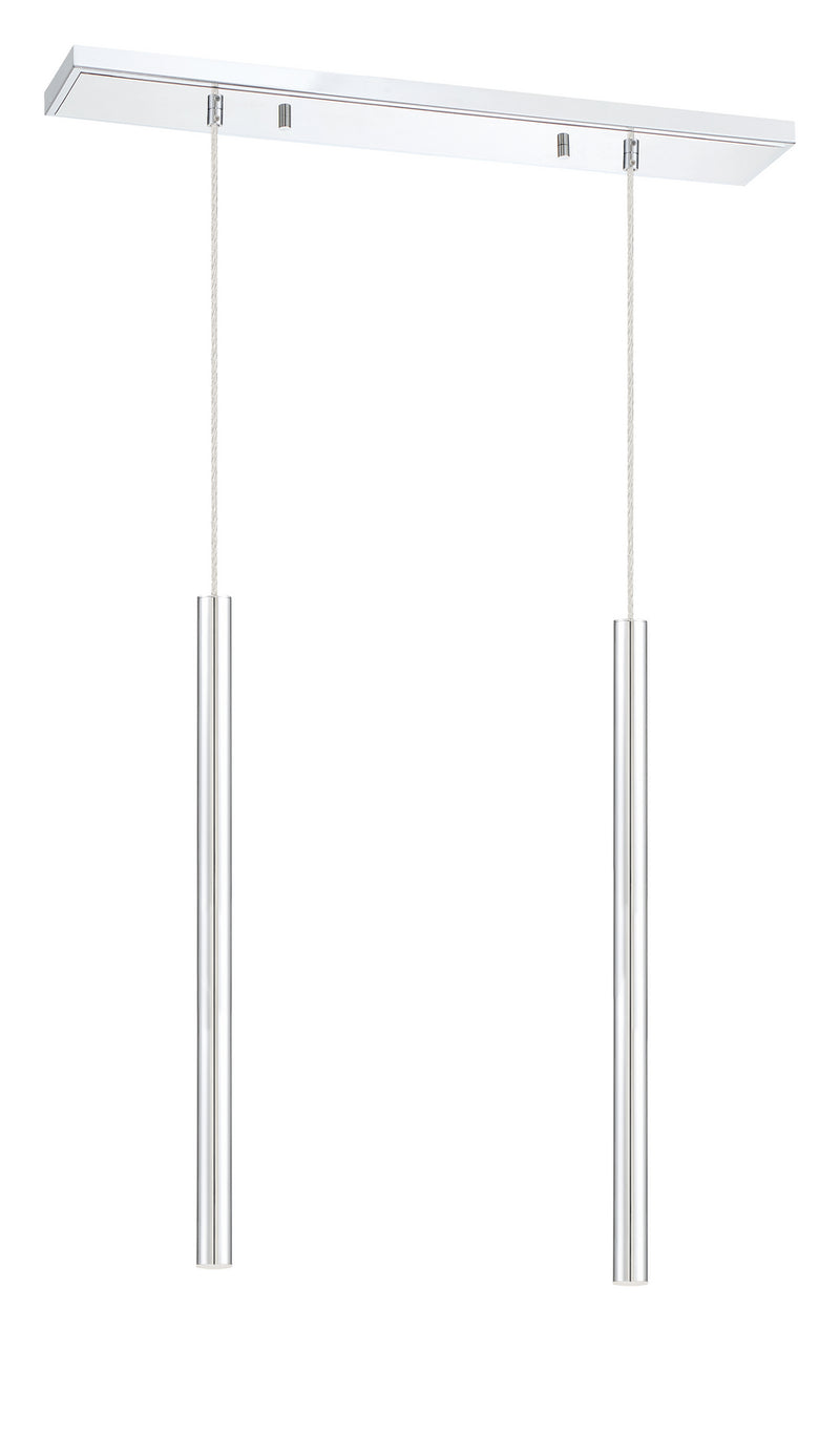 Z-Lite 917MP24-CH-LED-2LCH LED Linear Chandelier, Chrome