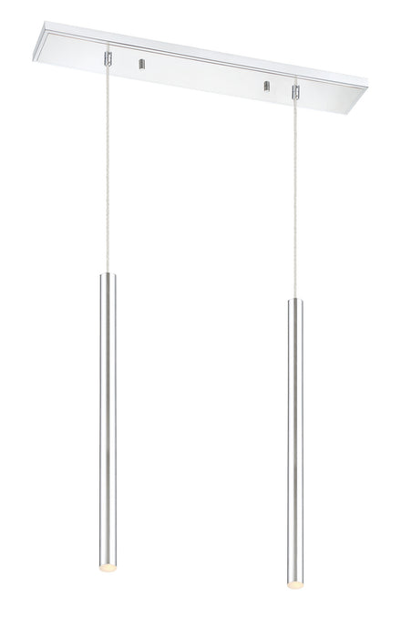 Z-Lite 917MP24-CH-LED-2LCH LED Linear Chandelier, Chrome