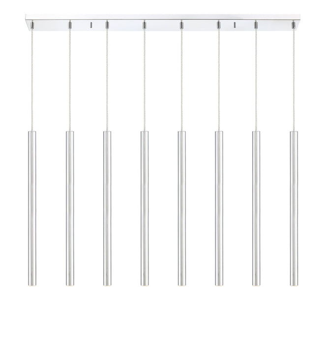 Z-Lite 917MP24-CH-LED-8LCH LED Linear Chandelier, Chrome