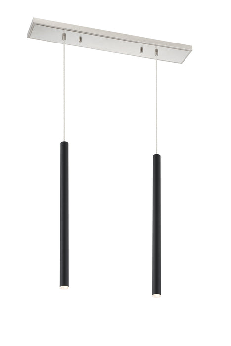 Z-Lite 917MP24-MB-LED-2LBN LED Linear Chandelier, Brushed Nickel