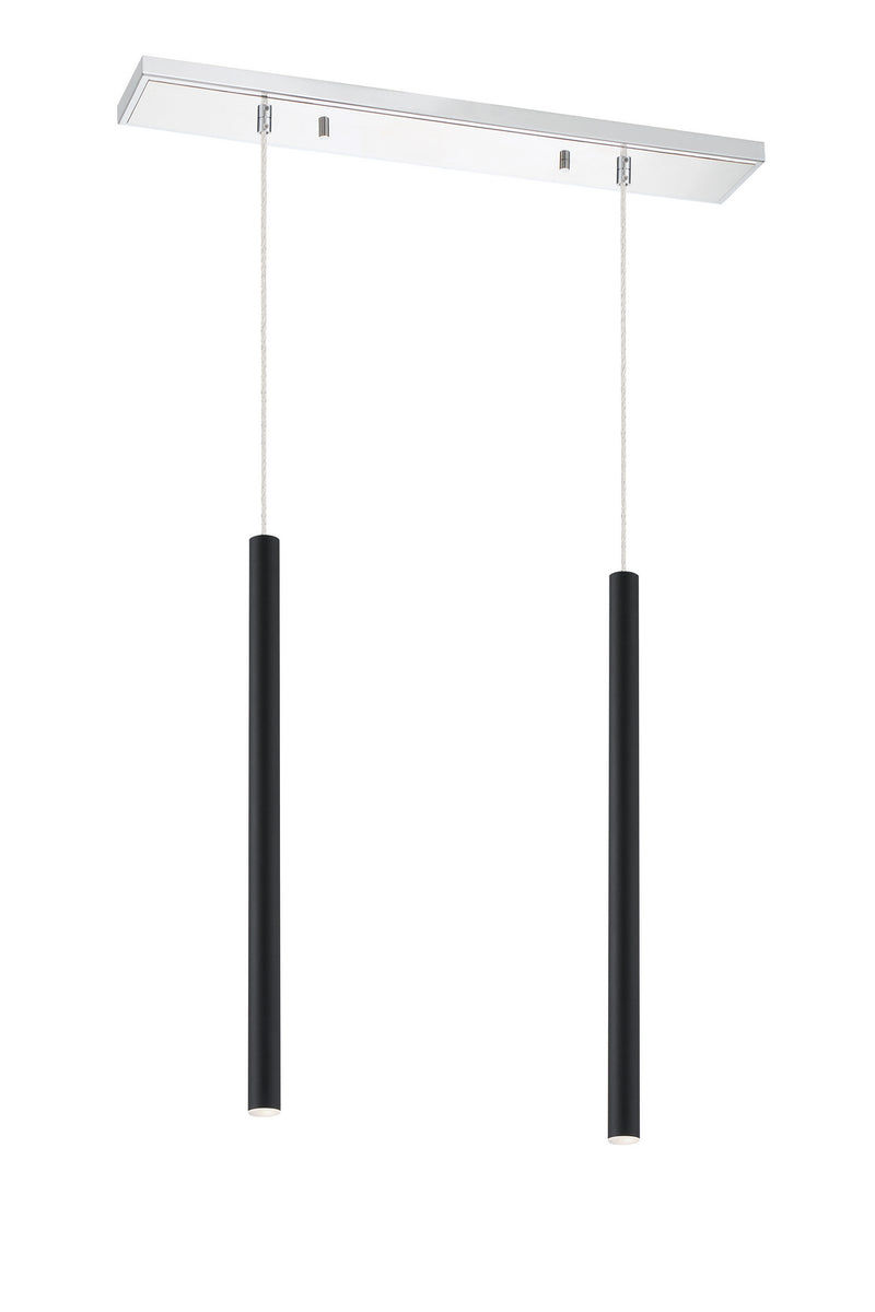 Z-Lite 917MP24-MB-LED-2LCH LED Linear Chandelier, Chrome