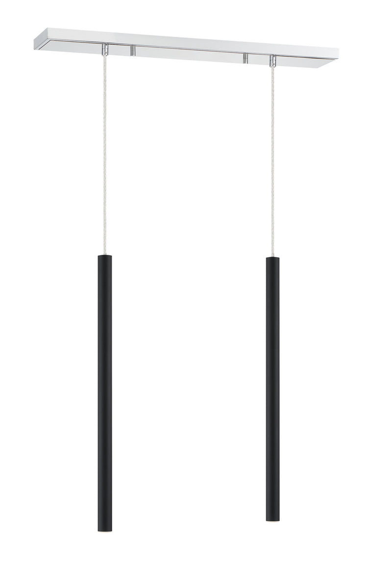 Z-Lite 917MP24-MB-LED-2LCH LED Linear Chandelier, Chrome